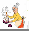 Grandma Cooking Clipart Image