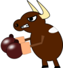 Boxing Bull Clip Art