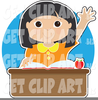 Clipart Girl Raising Her Hand Image