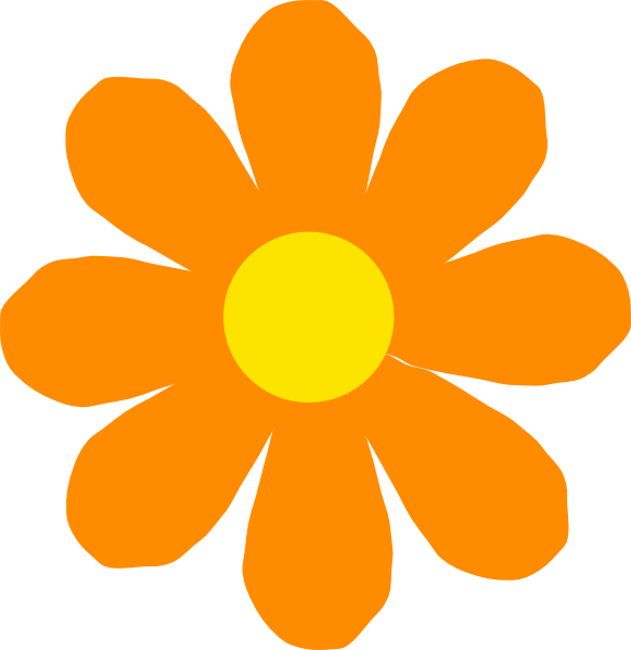 orange flower clip art free - photo #5