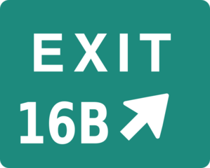 Exit 16b Clip Art