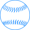 Blue Softball Clip Art