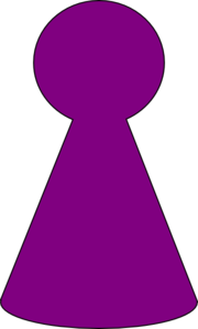 Ludo Piece - Plum Purple Clip Art