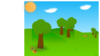 Landscape With Trees Clip Art