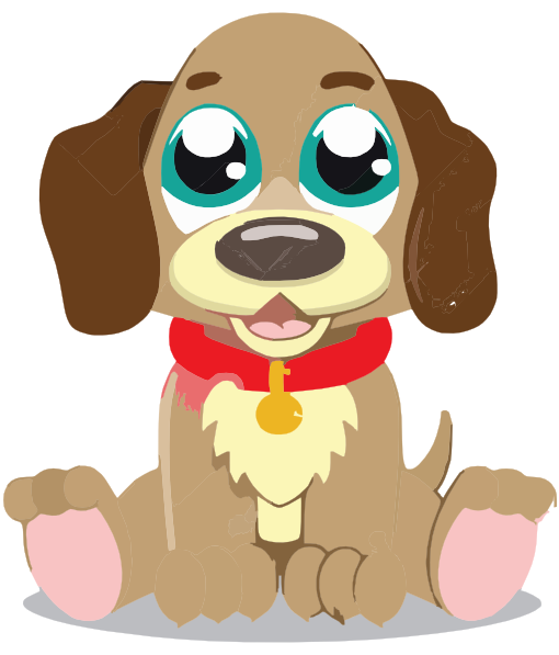 Cute Cartoon Puppy Clip Art at Clker.com - vector clip art online