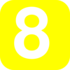 Number 8 Yellow Clip Art