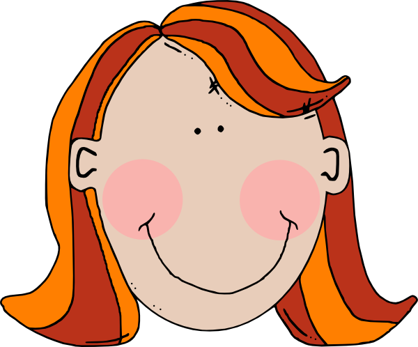 Teenage Girl Cartoon Face clip art