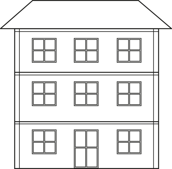 two storey house clipart - photo #13