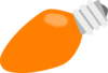 Orange Christmas Lightbulb Clip Art
