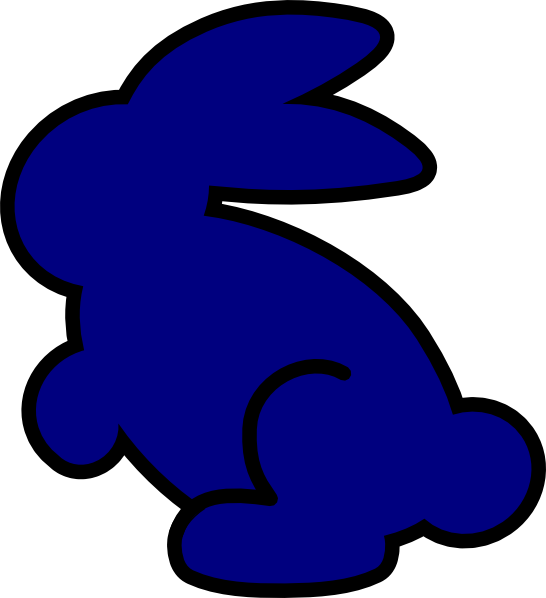 Dark Blue Bunny Clip Art at  - vector clip art online, royalty  free & public domain