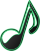 Green Bubble Music Note Clip Art