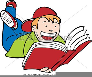 Free Child Reading A Book Clipart Image