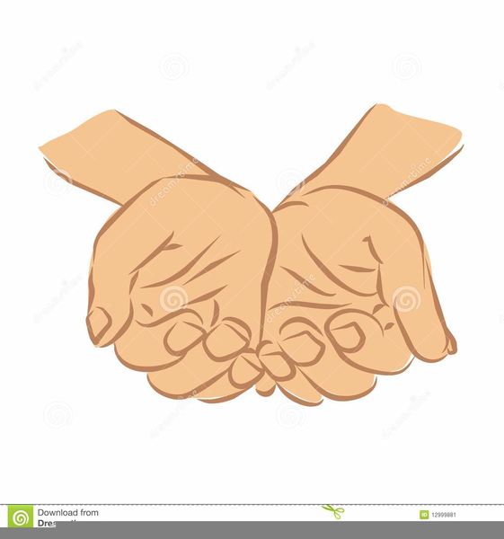 out stretched hand clipart transparent