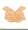 Hands Outstretched Clipart Image