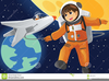 Astronaut In Space Clipart Image