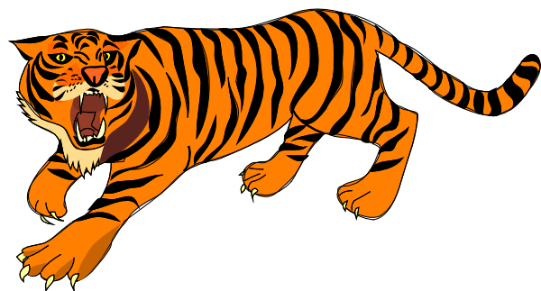 tiger roar clipart - photo #2