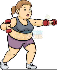 Clipart Fat Lady Exercising Image