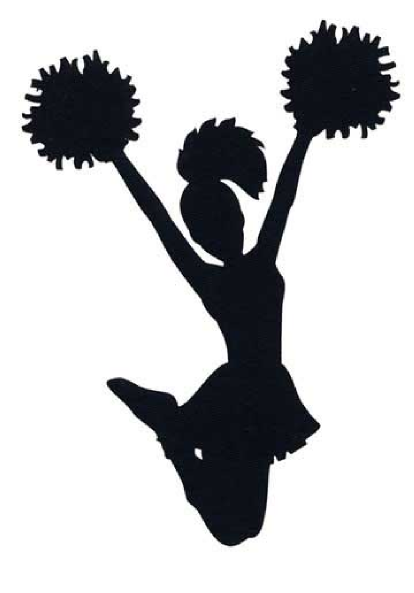 free black and white cheerleader clipart - photo #2