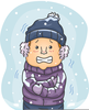 Shivering People Clipart Image