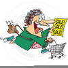 Crazy Shopper Clipart Image