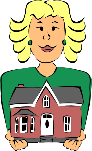 brick house clipart. Estate Agent Holding House