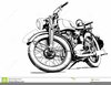 Old Motorcycle Clipart Image
