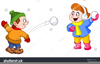 Children Throwing Snowballs Clipart Image