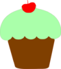 Mint Cupcake  Clip Art