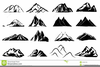 Black And White Clipart Of Mountains Image
