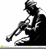 Trumpet Player Silhouette Clipart Image