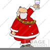 Santa Toasting Clipart Image
