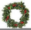 Xmas Wreaths Clipart Image
