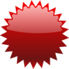 Large Red Star Price Tag Clip Art