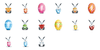 Easter Icons Set Full Preview Image