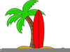 Coconut Surfing Clipart Image