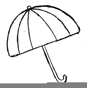Umbrella And Raindrops Clipart Image