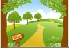 Path In Woods Clipart Image