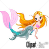 Dolphin Mermaids Clipart Image