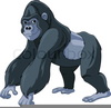 Cute Gorilla Clipart Image