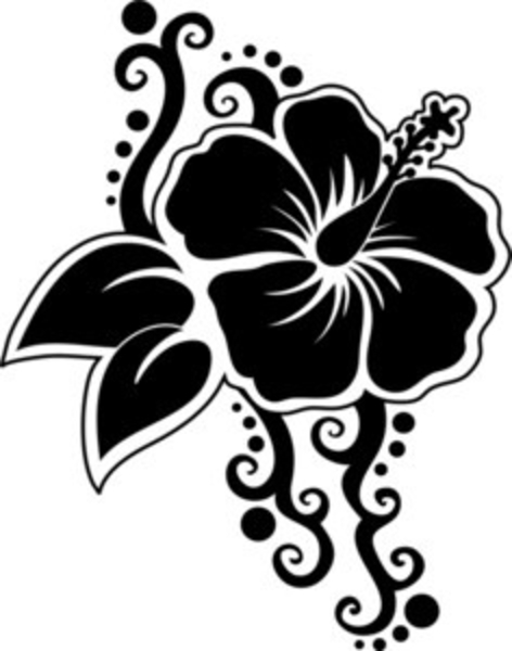 free clip art flower silhouette - photo #15