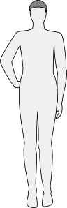 Male Body Silhouette Front Clip Art