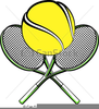 Crossed Tennis Racquets Clipart Image