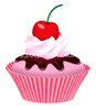 Vector Cupcake With Cherry Image