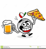 Pizza Beer Clipart Image