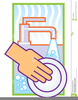 Washing The Dishes Clipart Image