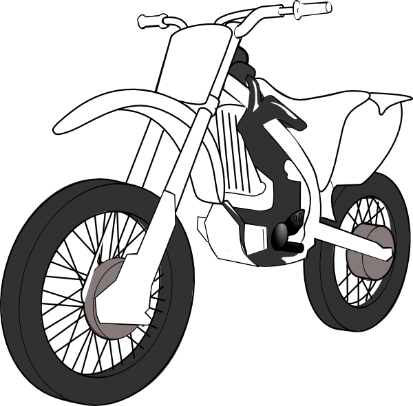 free motorcycle clipart black and white - photo #11