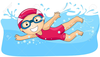 Free Clipart Child Swimming Image