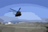 Mh-53e Sea Dragon Makes Prepares To Land Aboard Ship. Clip Art