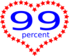 Heart W/stars-99% Clip Art