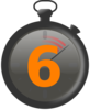 6 Stopwatch No Shadow Clip Art